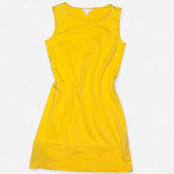Yellow Cotton Shift Sleeveless Mini Dress from New York & Co. SIZE XS - Picture 3 of 7